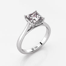 Cargar imagen en el visor de la galería, Anillo solitario diamante central 0.70ct en Oro 18K