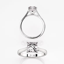 Cargar imagen en el visor de la galería, Anillo solitario diamante central 0.70ct en Oro 18K