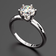 Cargar imagen en el visor de la galería, Anillo solitario diamante central 0.70ct en Oro 18K